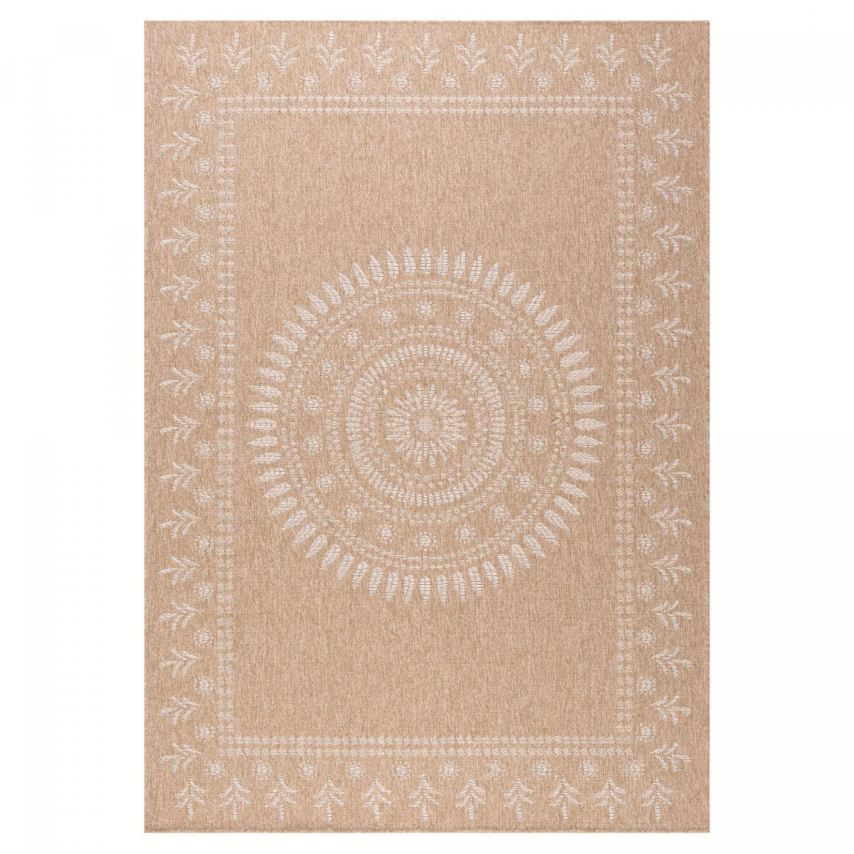 Tapis extérieur tissé kilim rond PAVE