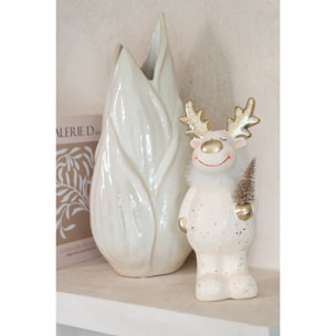 J-Line figurine Renne Sapin de Noël - céramique - mix - 2 pièces