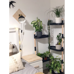 Estantería para plantas modular y personalizable con riego automático por goteo ; color blanco; 4 bandejas