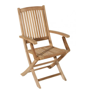 HARRIS - Ensemble de 2 fauteuils de jardin Lombock en bois Teck