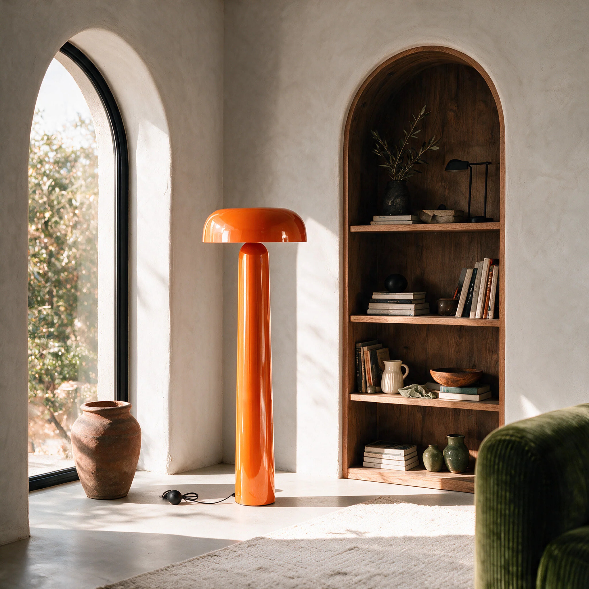 Lampadaire en métal orange - Livia