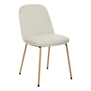 Chaise Neora en Tissu Crème L58xl46xH82 cm