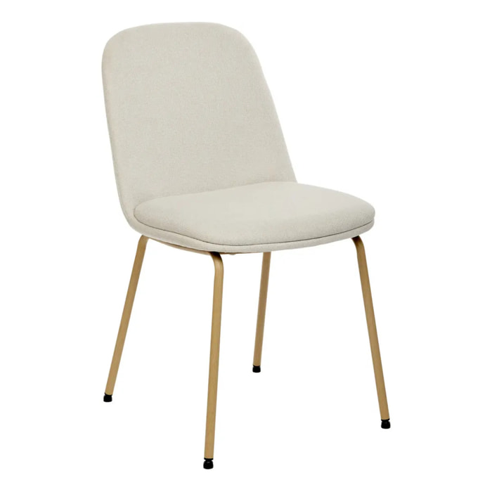 Chaise Neora en Tissu Crème L58xl46xH82 cm