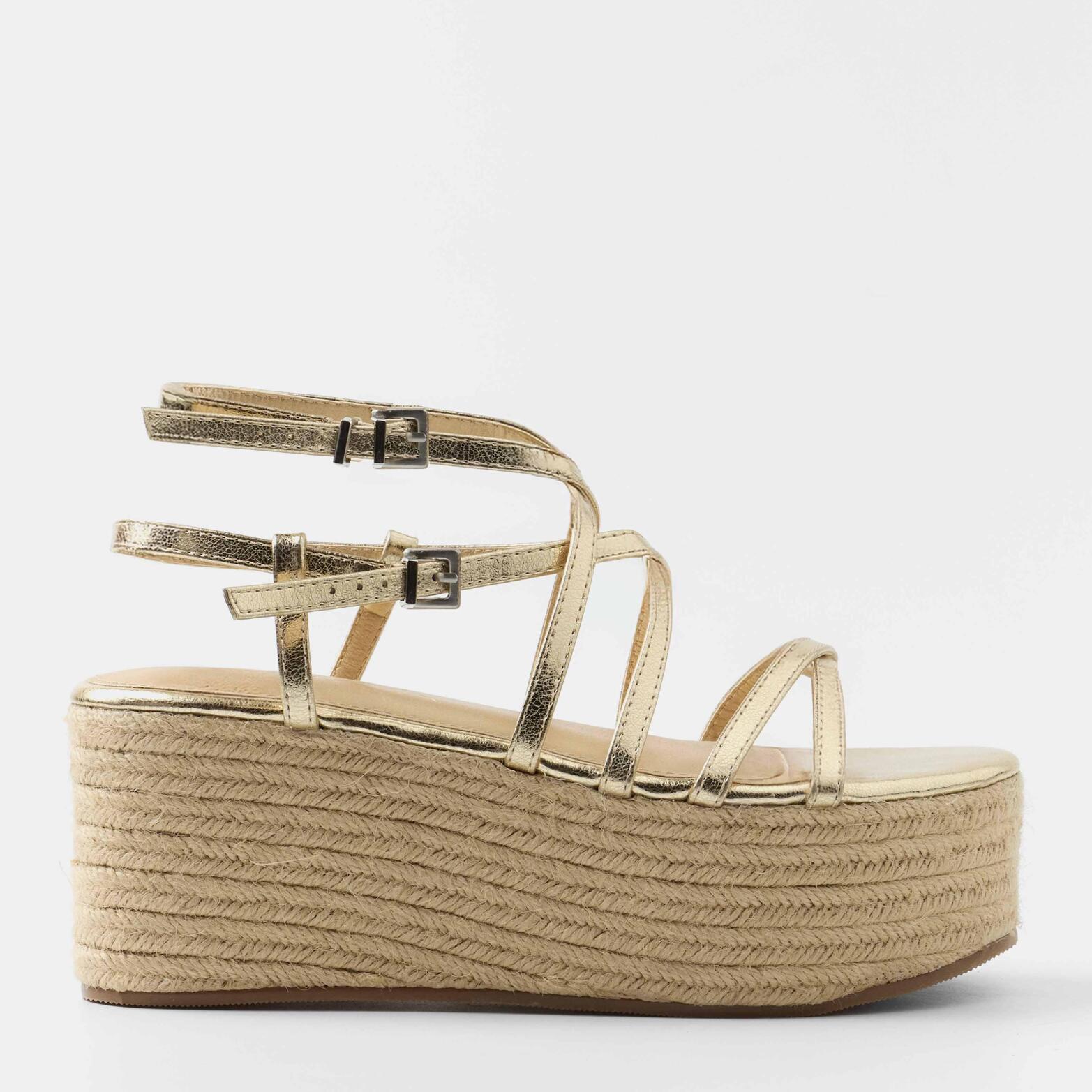 Sandalias de plataforma Zahara Dorado 7 cm