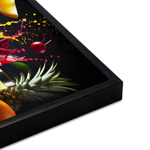 Affiche encadrée jus de fruits exotiques Affiche + cadre en métal - Noir
