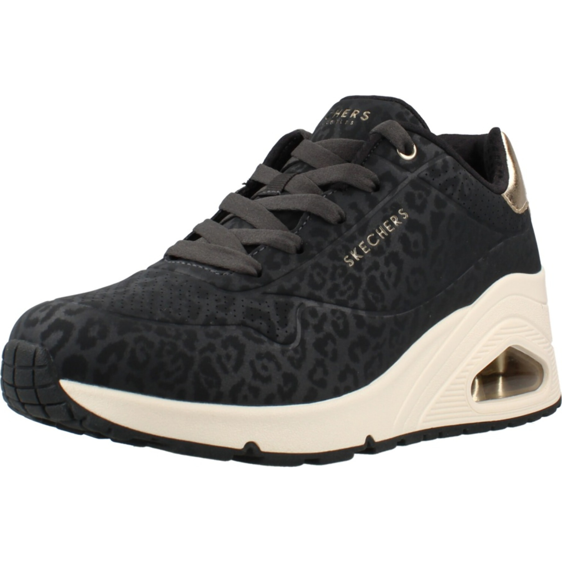 Sneakers De  Mujer 177521s Uno Wedge Safari Negro
