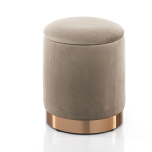 Tomasucci Pouf imbottito contenitore DIDO TAUPE