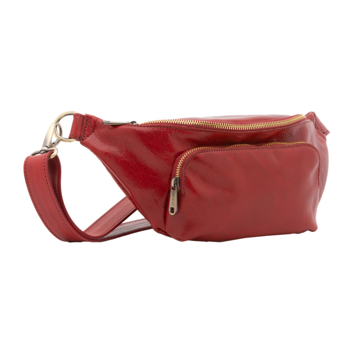 Marsupio  da uomo In Vera pelle Made in Italy 37x16,5x10 cm