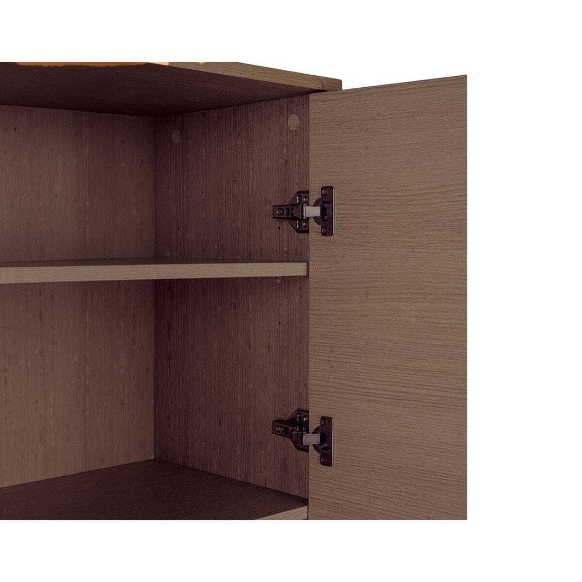 Tolga - buffet haut - chêne - 80x130 cm - Marron