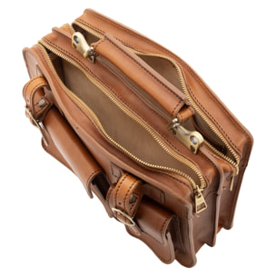 Borsa a mano  unisex In Vera pelle Made in Italy 32x23x10 cm