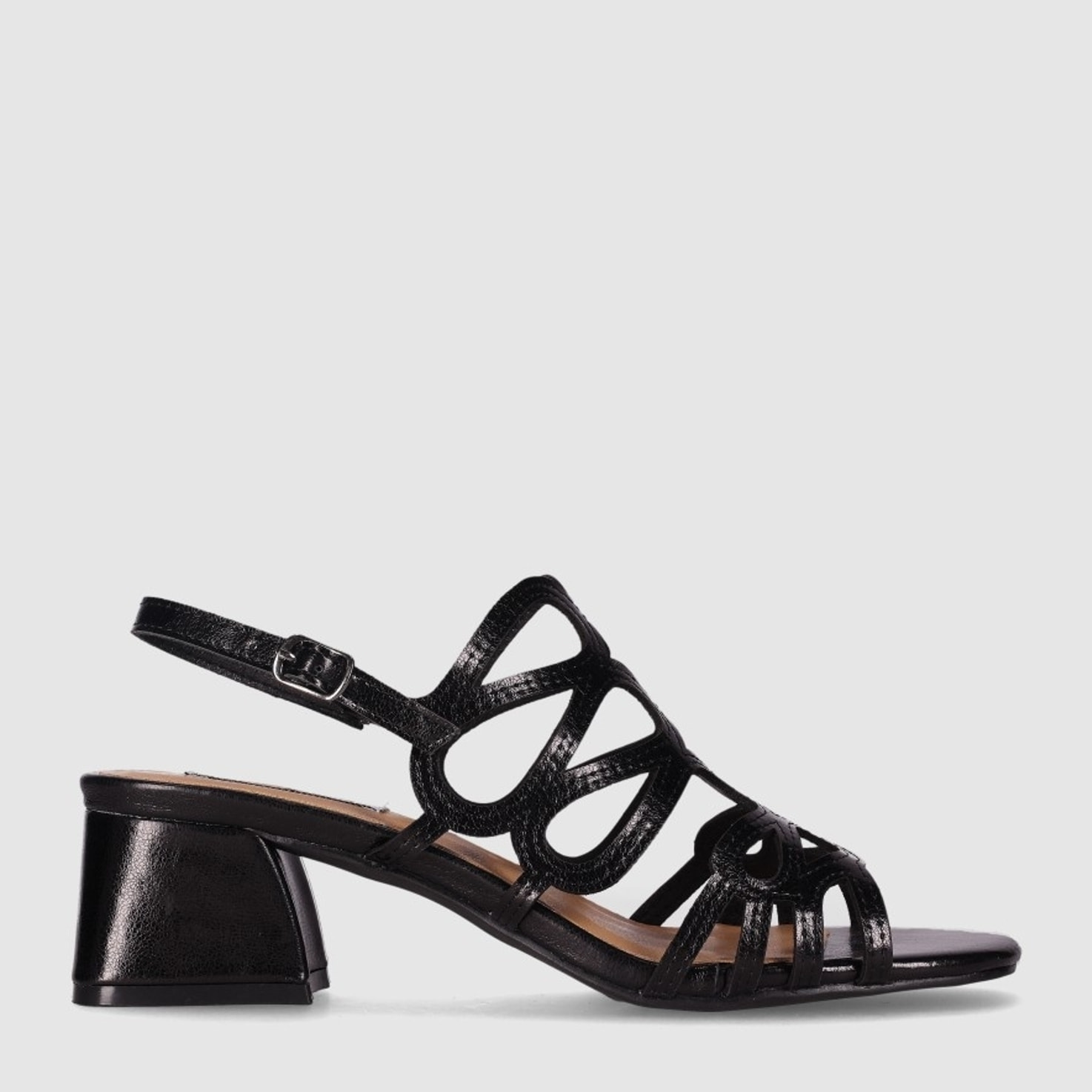 Sandalias - Negro - Tacón: 5 cm