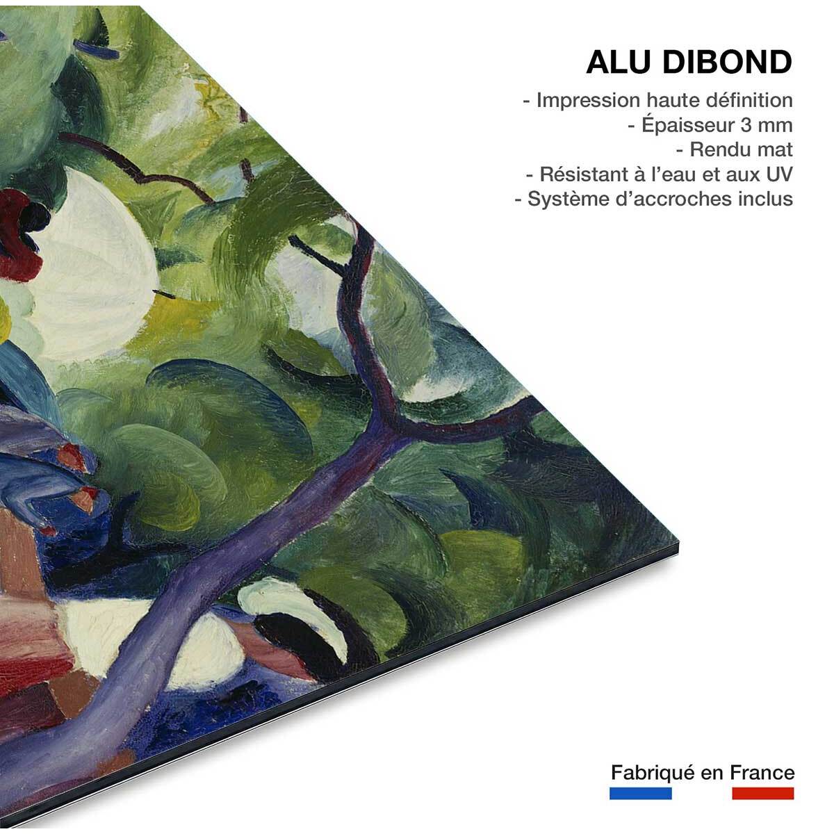 Tableau d'art classique Macke August Promenade Tableau alu Dibond