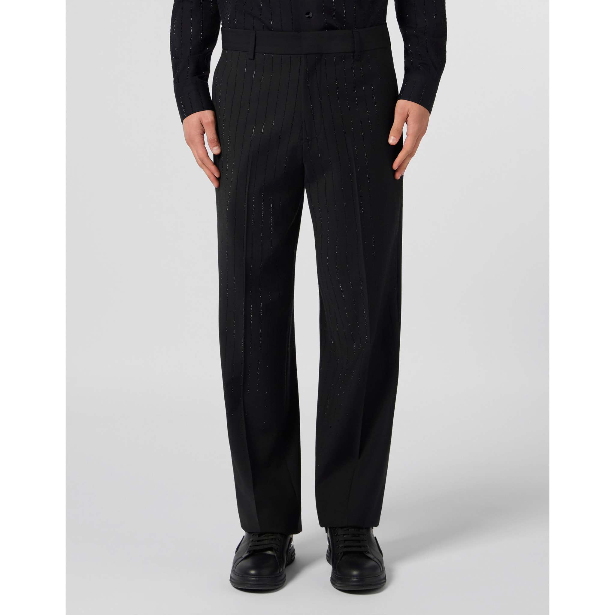 PHILIPP PLEIN Loose Fit Trousers Degrade Stones