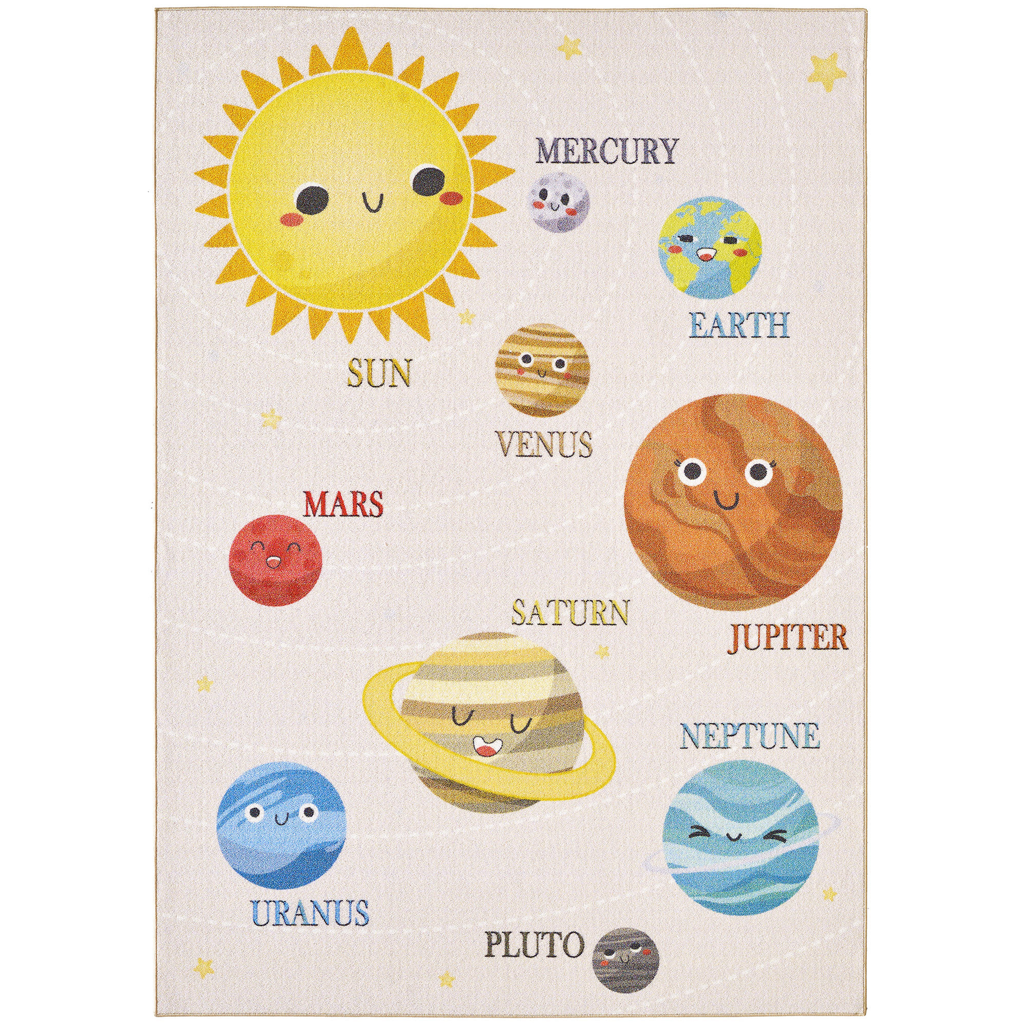 PLAY - Tapis enfant planète beige - PLA2019BEI