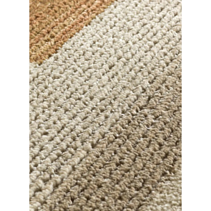 MELFI Alfombra geométrica con relieve en tonos cobrizos, varias medidas disponibles