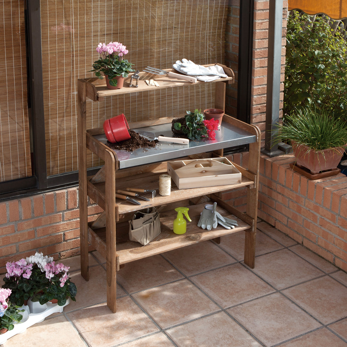 Mesa Madera Pino Trabajo 113x84x40 Cm