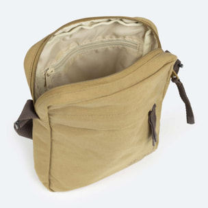 Bandolera Grande Sostenible de Poliéster Reciclado Mostaza .TECA RECYCLED. CROSSBODY LARGE.