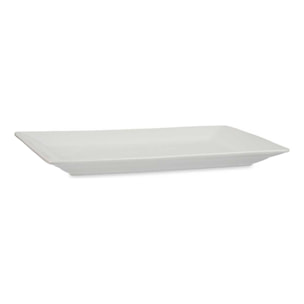 BANDEJA PORCELANA BLANCA RECTANGULAR 36CM