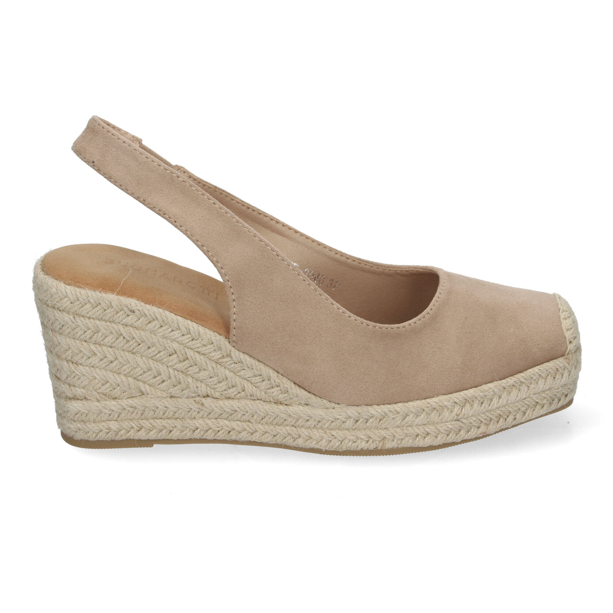 Sandalias de cuña de Yute para Mujer, con Puntera Cerrada