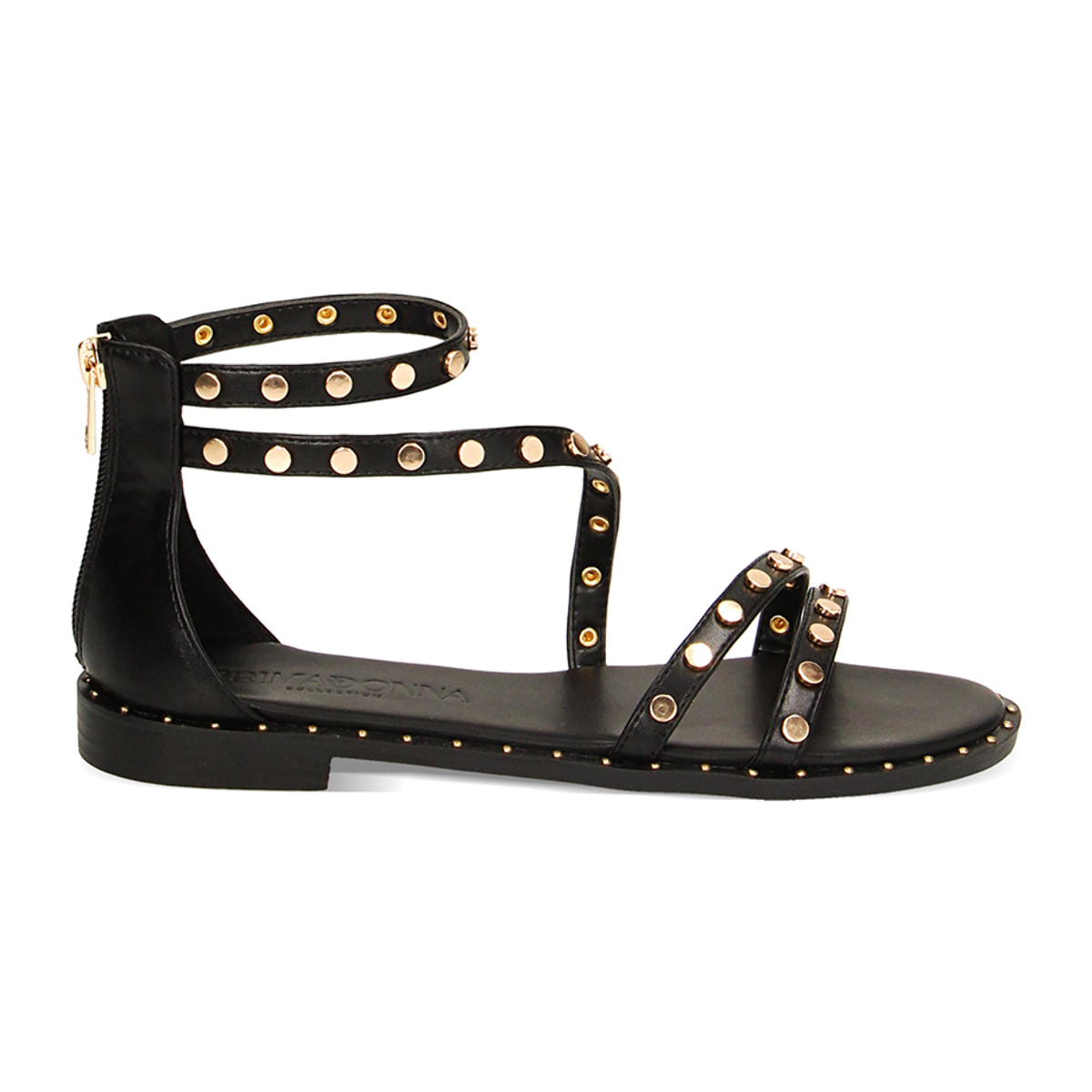 Sandalias planas negras
