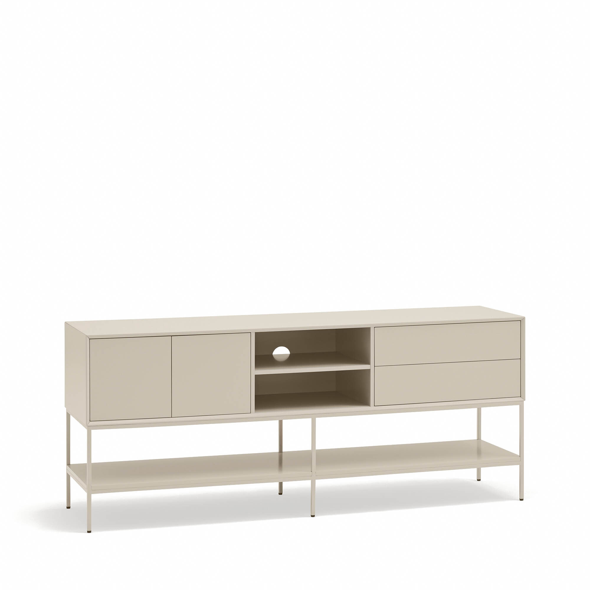 Mueble de televisión Platt 2 puertas y 2 cajones arena