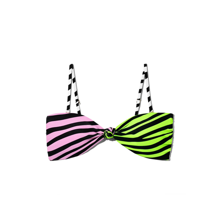 Bikini Mujer Parte Inferior Maui Top Zebra Rosa Lima