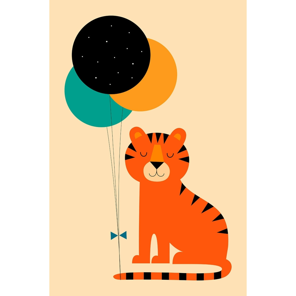 Tableau circus tiger Toile imprimée