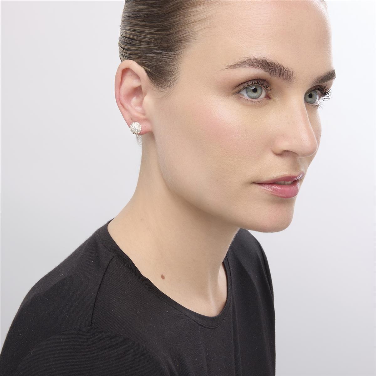 Pendientes acabado plata y Circonita Brillante