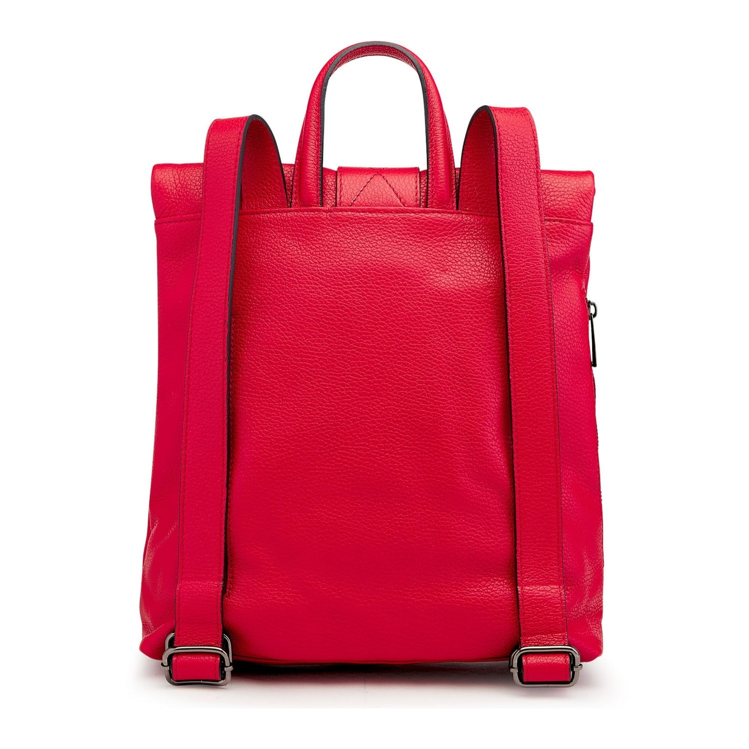 Borse Donna colore Rosso-in pelle Made in Italy 38x33x14cm