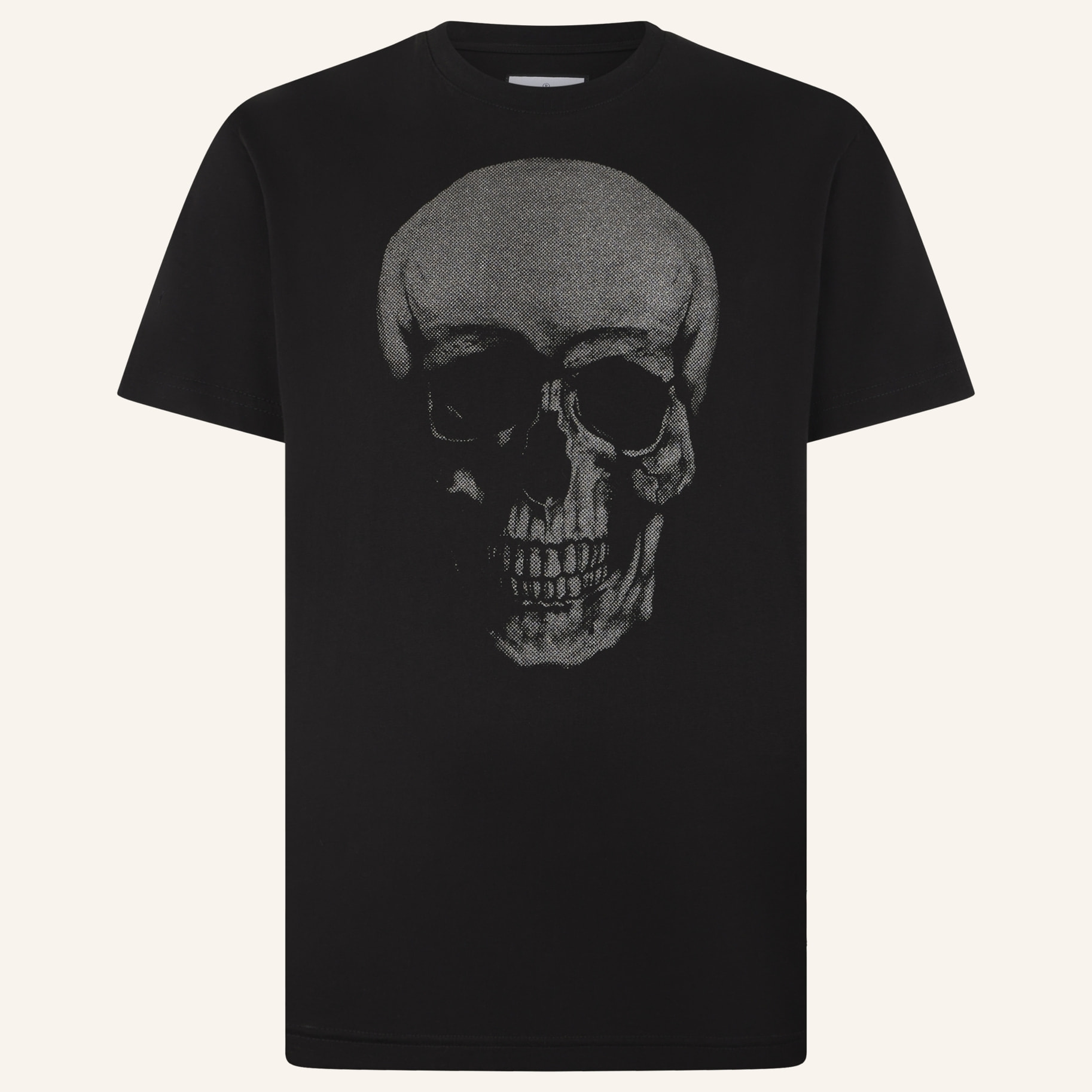 PHILIPP PLEIN Round Neck T-Shirt Glitter Skull