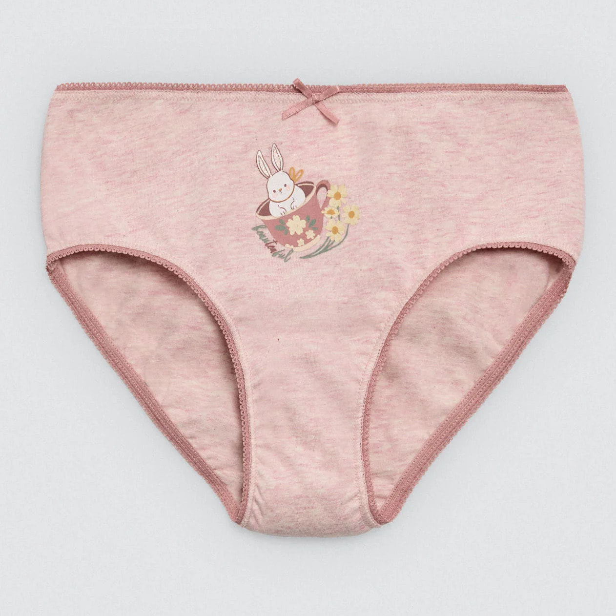 Confezione da 2 mutandine per bambini in cotone stampato Tea time