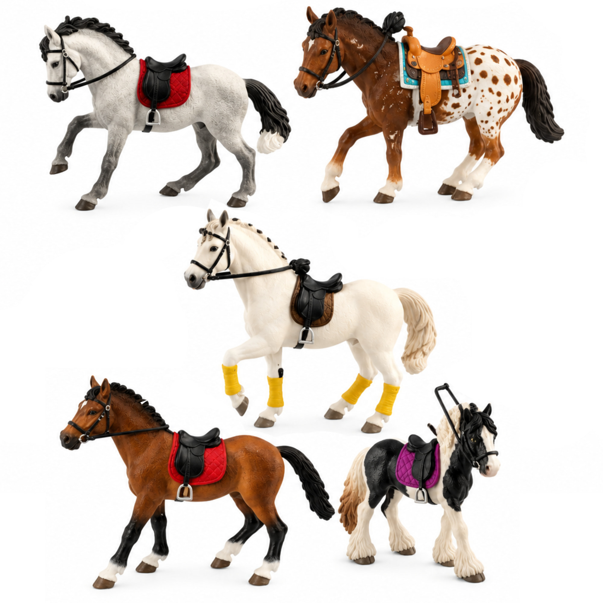 Set 5 Cavalli Equitazione e Maneggio