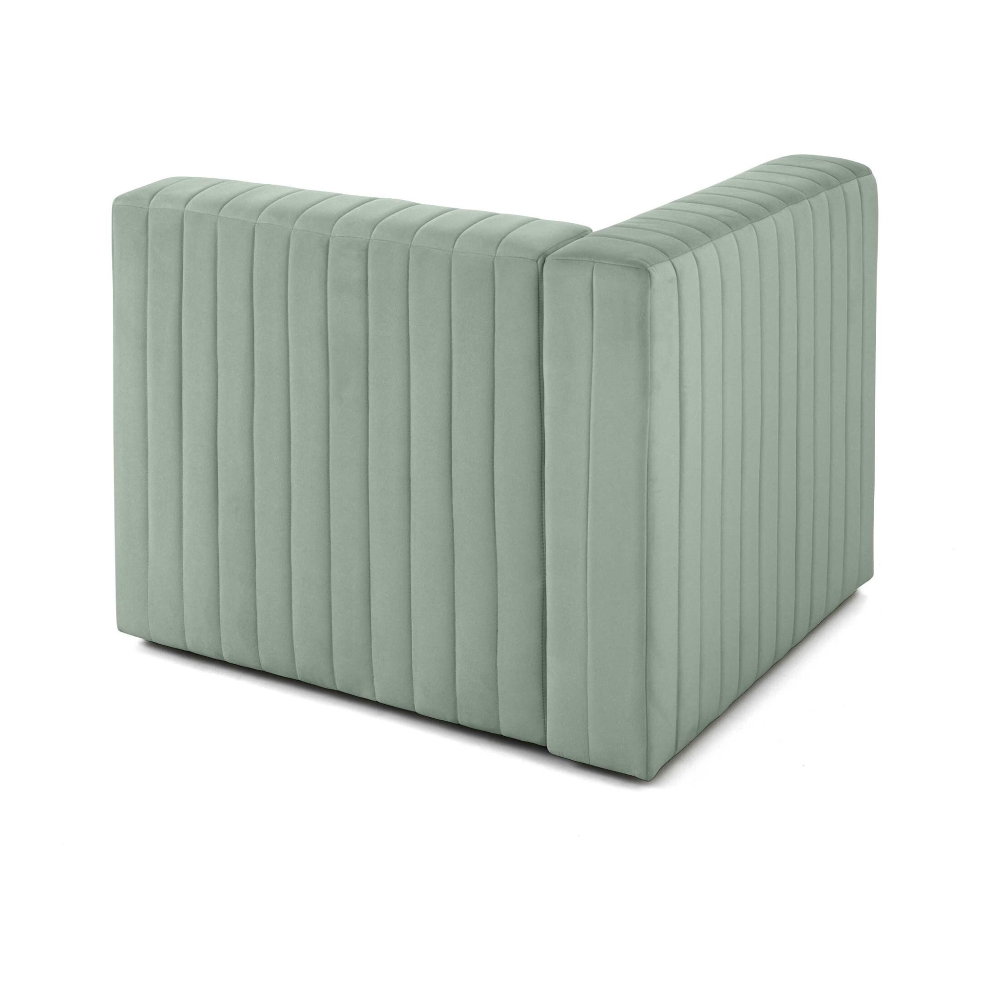Nova - module d'assise gauche - en velours - Bleu