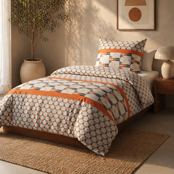 Parure housse de couette 2pcs 100%microfibre 60gsm arrow