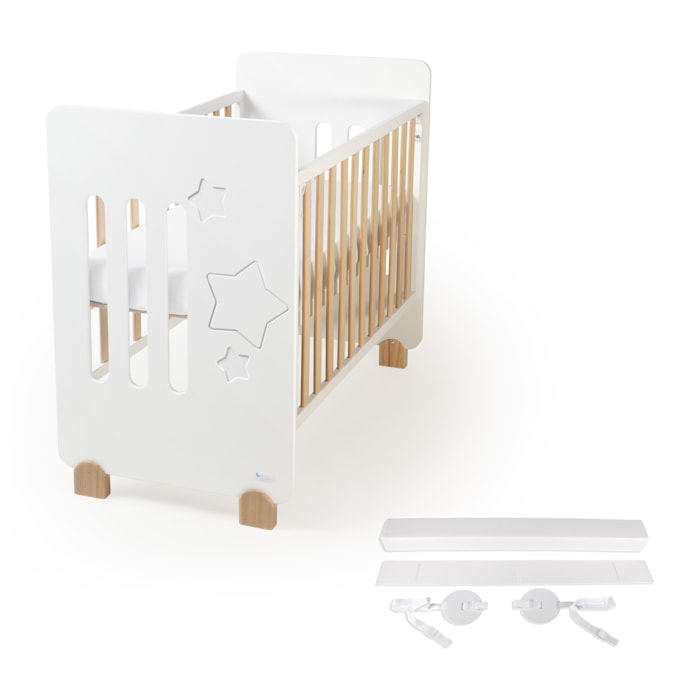 Cuna Modelo Star Nature Blanca con Kid Colecho