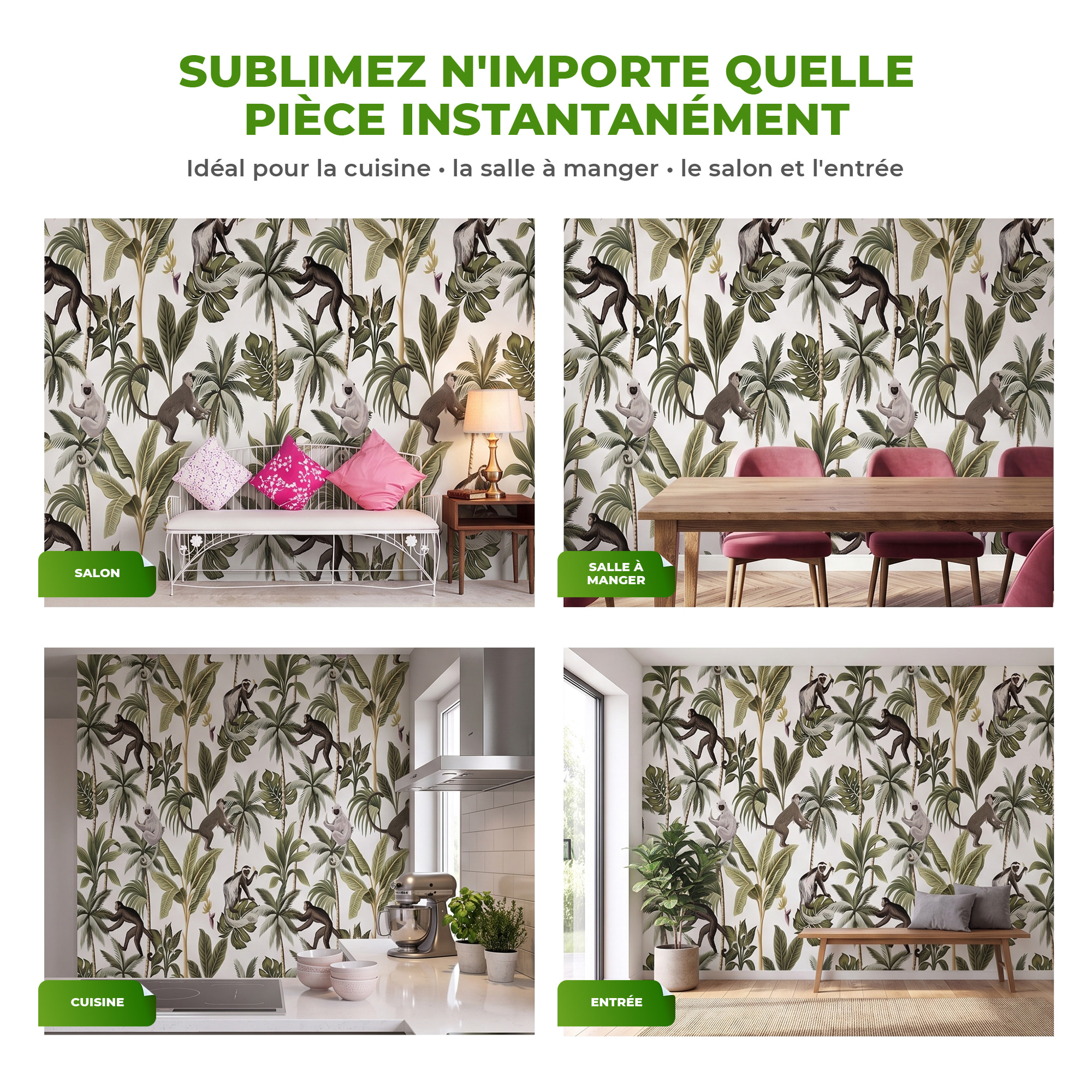 Sticker effet papier peint - PANDO