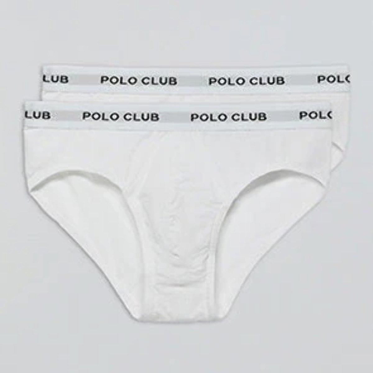 Pack di due slip bianchi con particolare Polo Club