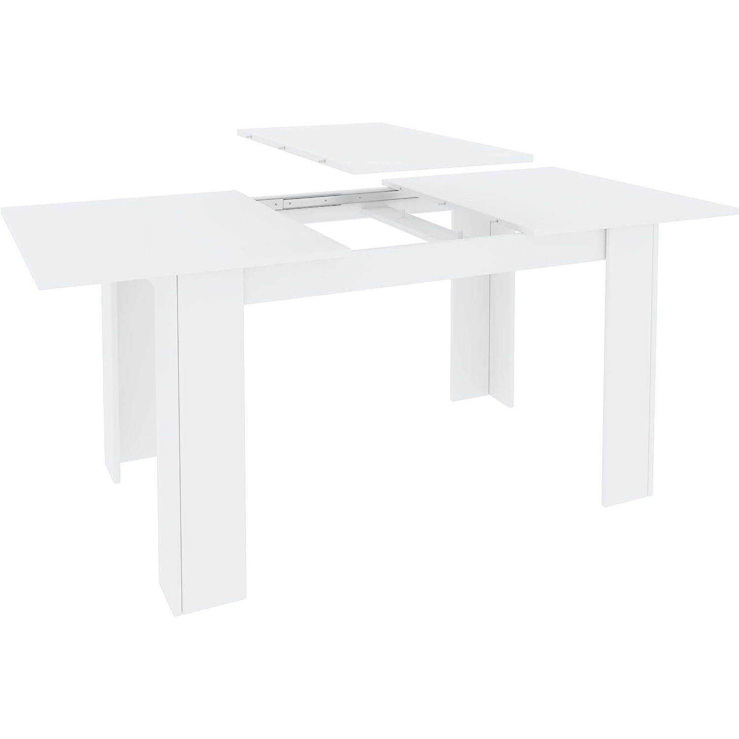 Tavolo da Pranzo Allungabile Estensibile Fino a 190 cm Tavolino Per 6 Persone Salotto Soggiorno Salone Design Moderno 190 x 78 x 90 cm Bianco