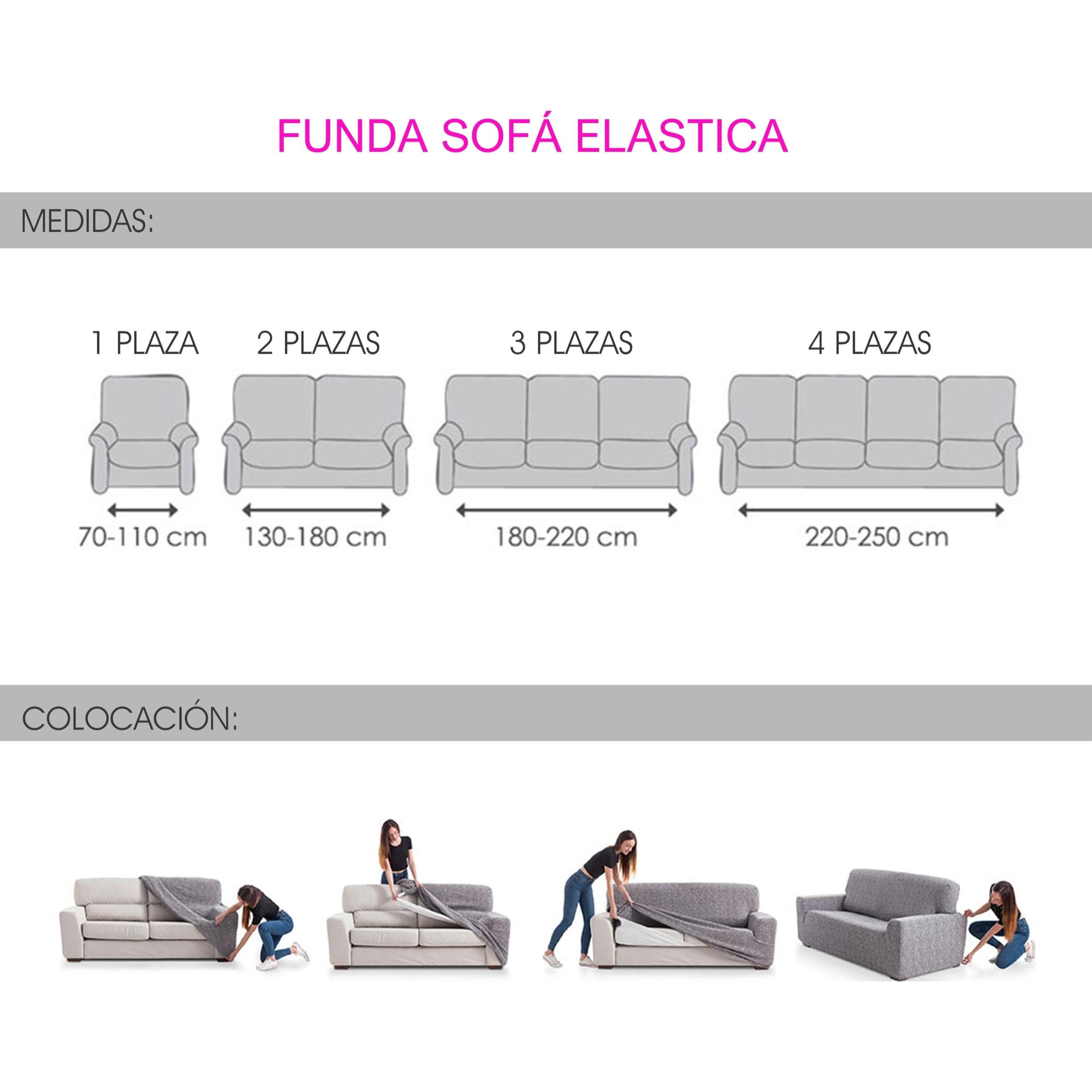 Funda de Sofá Elástica Vera Gris Nordic-Home