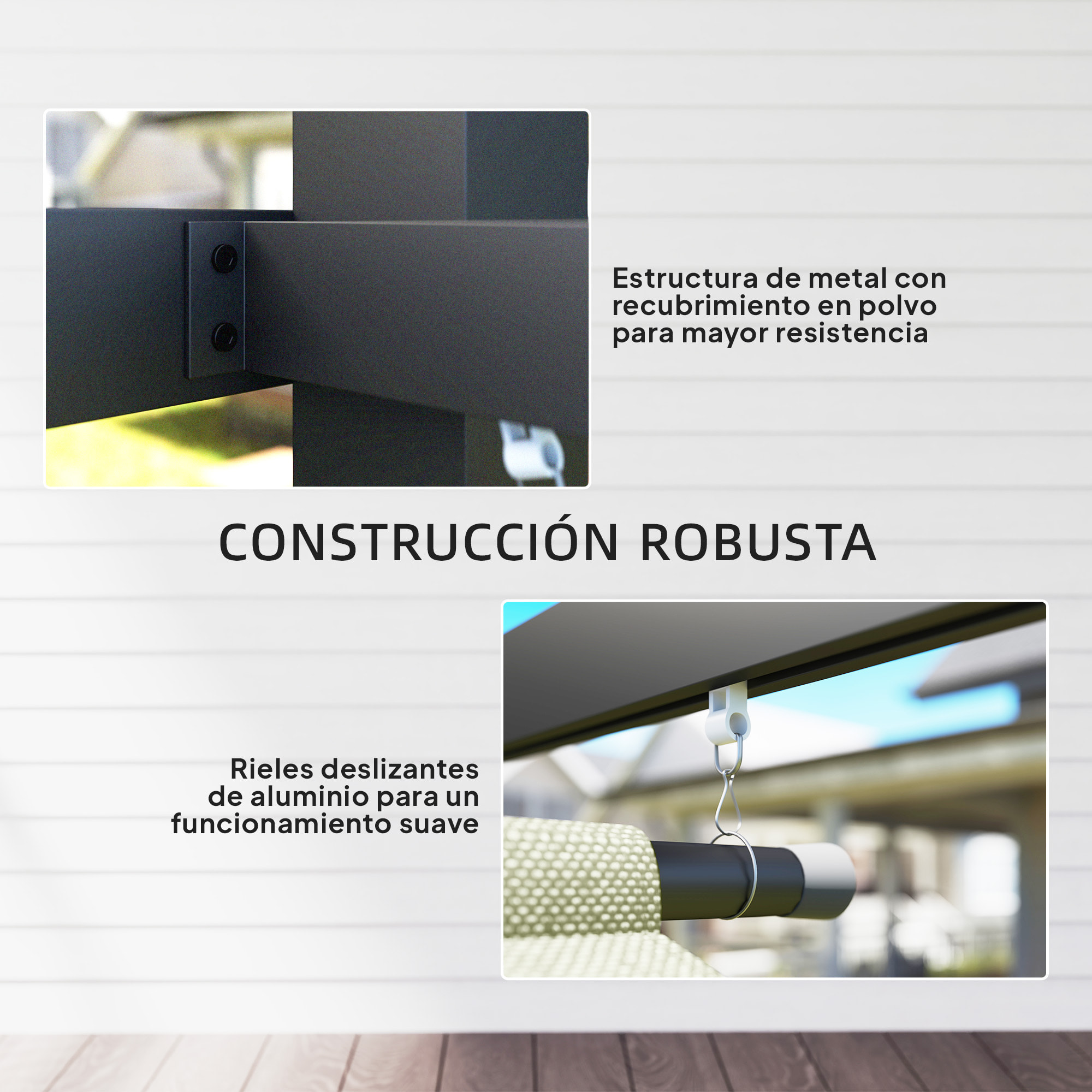 Pérgola de Jardín 4x3 m con Techo Retráctil y 3 Laterales Enrollables, Cenador de Jardín Montado en Pared o Independiente, con UPF30+, Estructura Metálica, Pabellón para Exterior, Beige