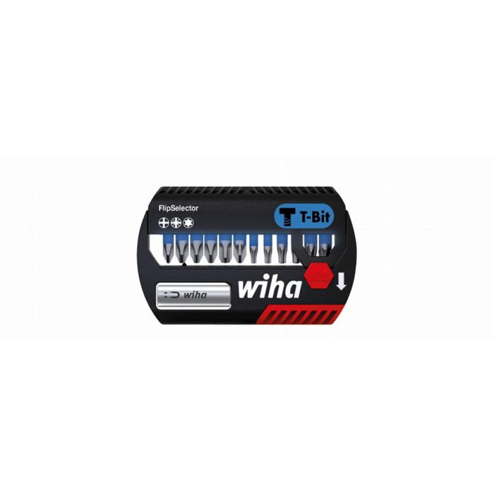 Embouts de vissage Philips Pozidriv et Torx FlipSelector WIHA - embout T 25 mm - 13 pièces - 41824