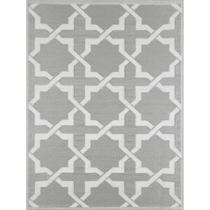Scoobi - tapis d'exterieur gris motif contemporain