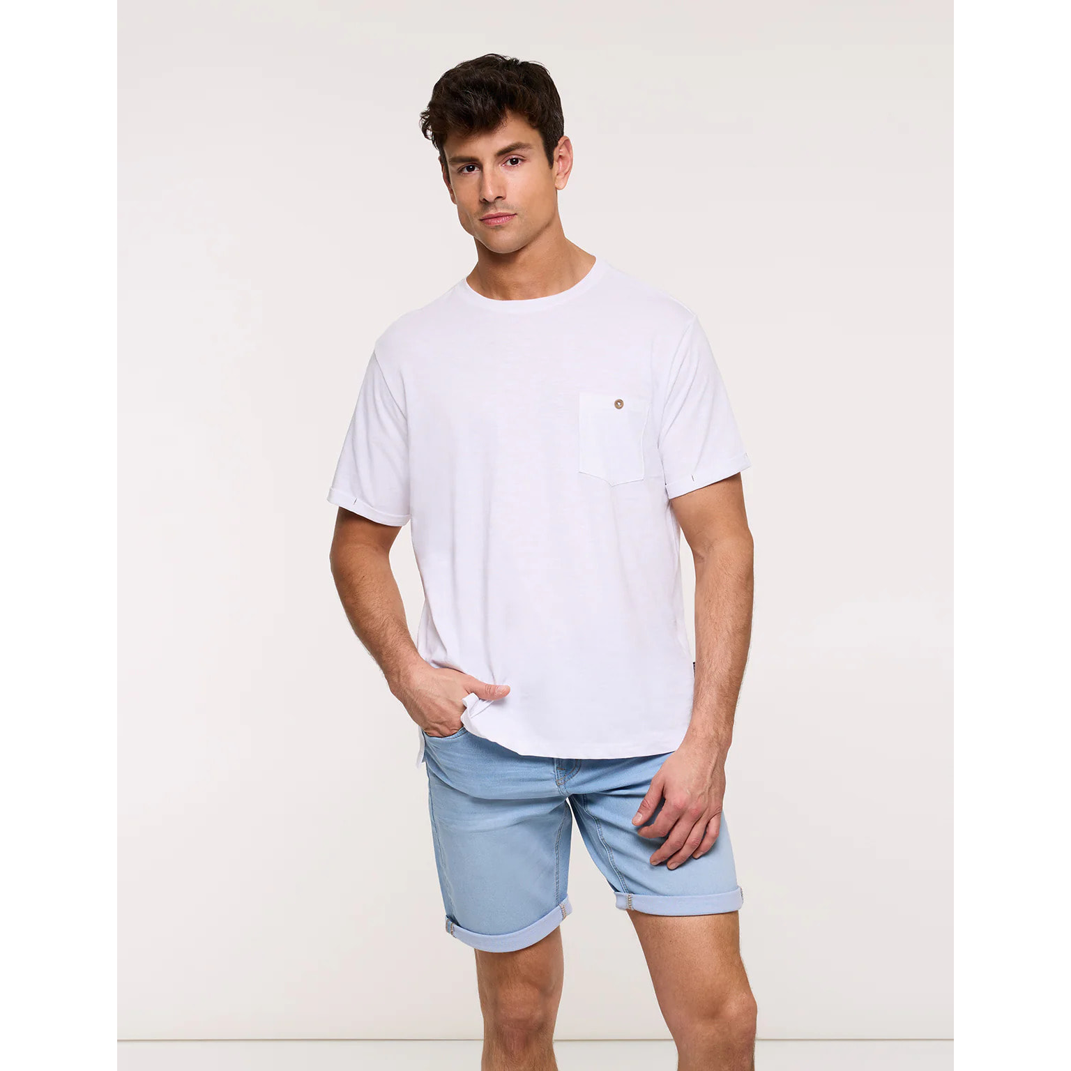 Camiseta Manga Corta Blanco - Button