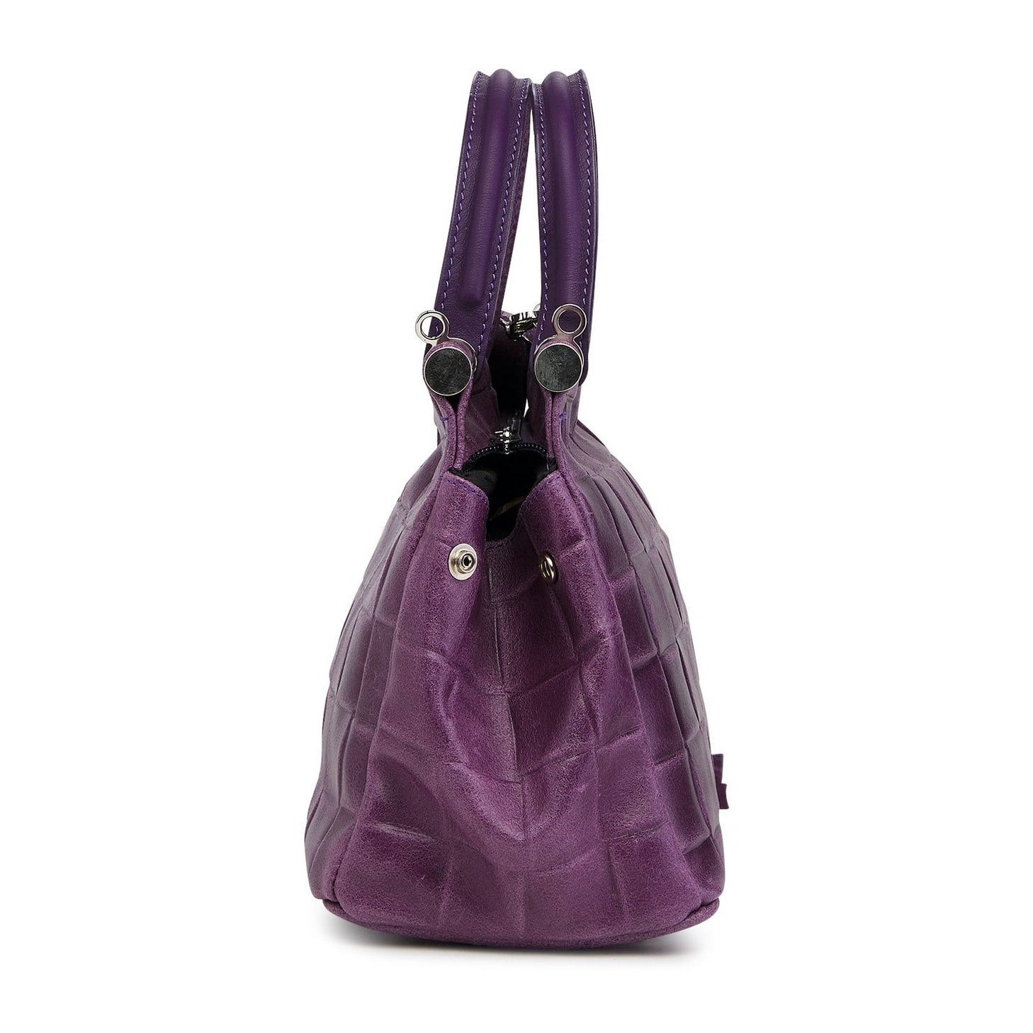 Borse Donna colore Viola-in pelle Made in Italy 21x30x16cm