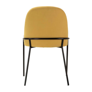 Silla Lino Poliester Amarillo 50x58x83 Cm