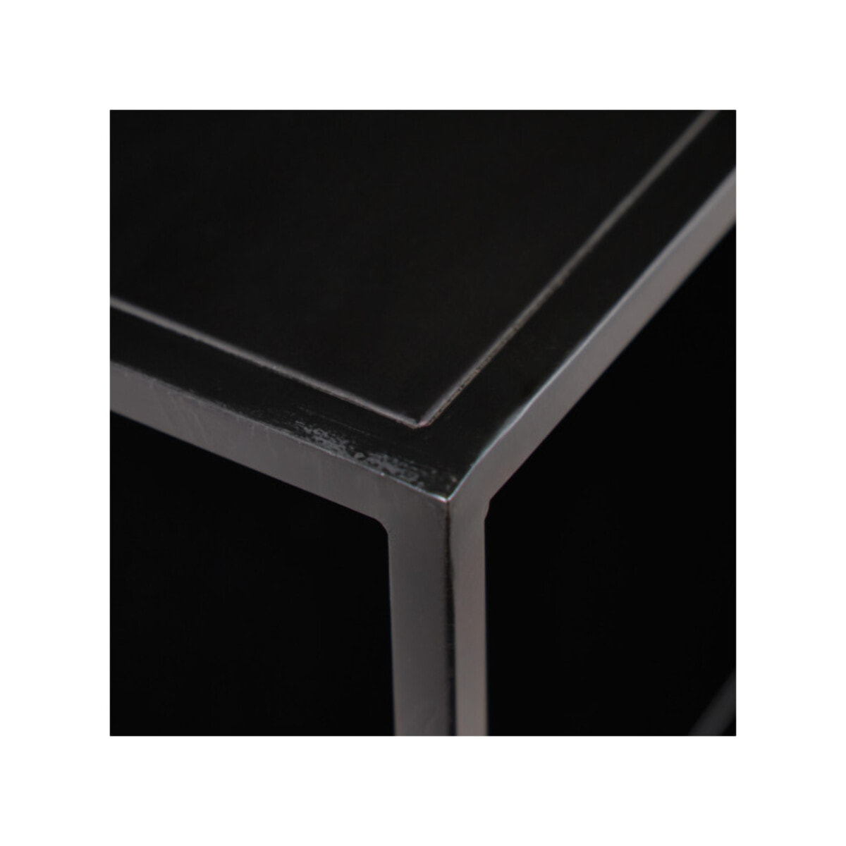 Console design avec 3 étagères en métal - Noir - PAIGE