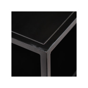 Console design avec 3 étagères en métal - Noir - PAIGE