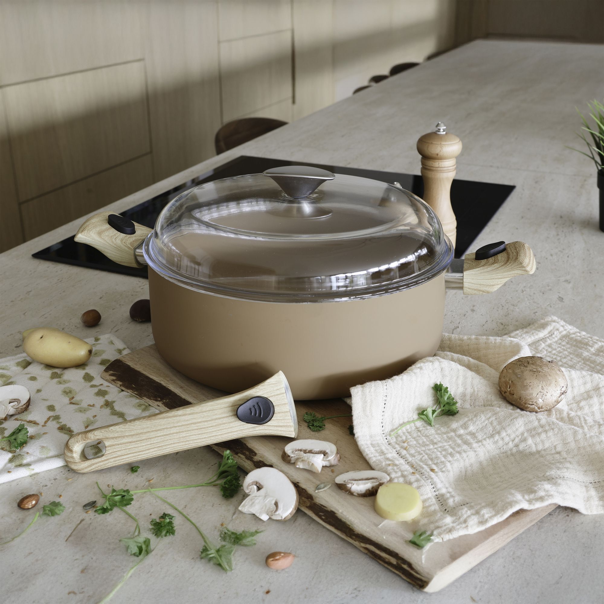 Poêle multifonction en revêtement céramique - tous feux COLORAMA