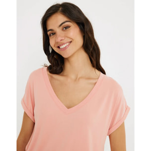 Camiseta Manga Corta Rosa - Amiyin