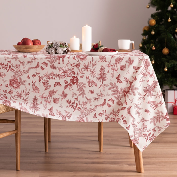 Mantel antimanchas RUDOLPH ROJO